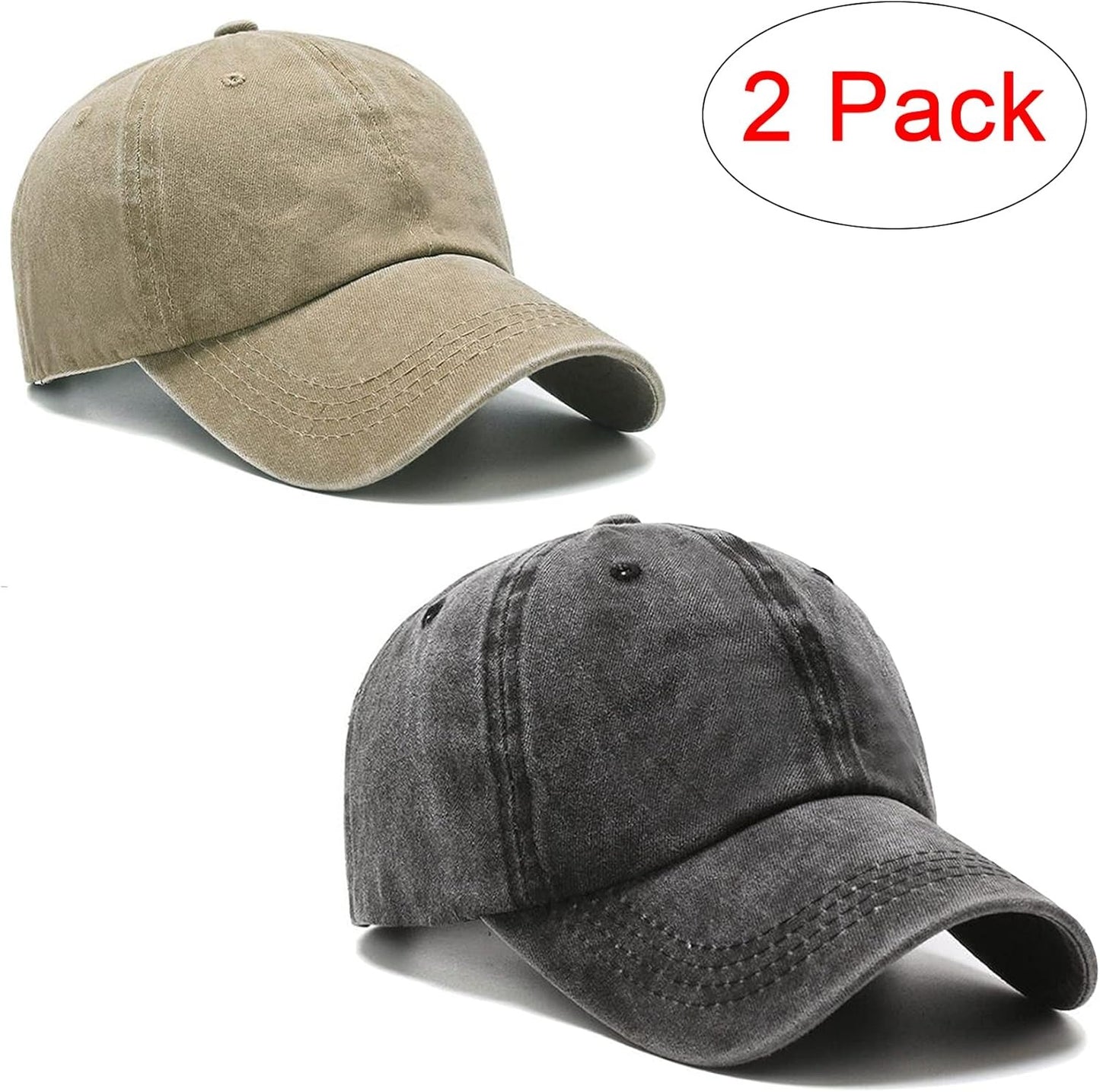Vintage Washed Distressed Baseball Cap Golf Dad Hat for Men Women