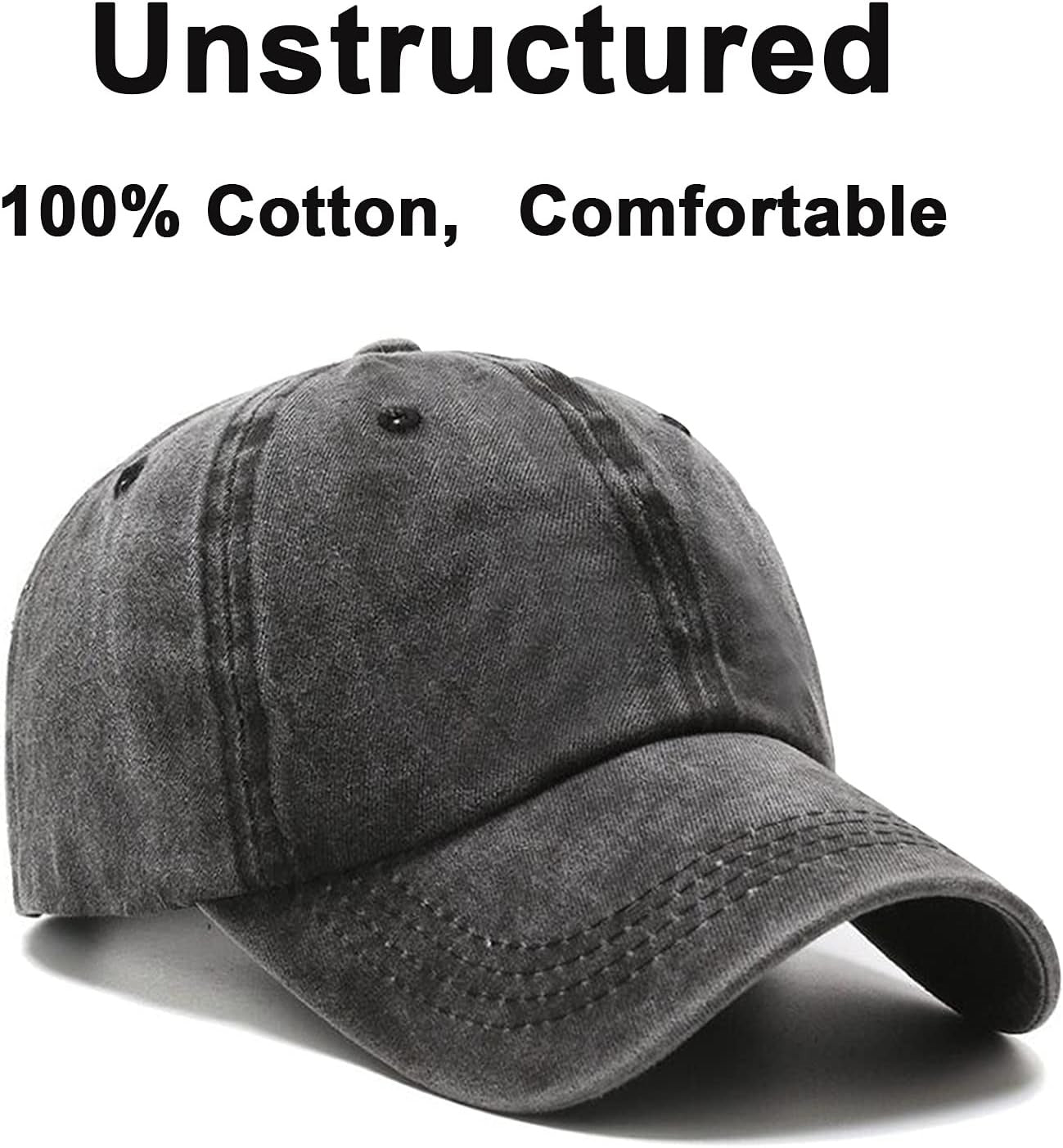 Vintage Washed Distressed Baseball Cap Golf Dad Hat for Men Women