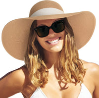 Beige With Black Brim