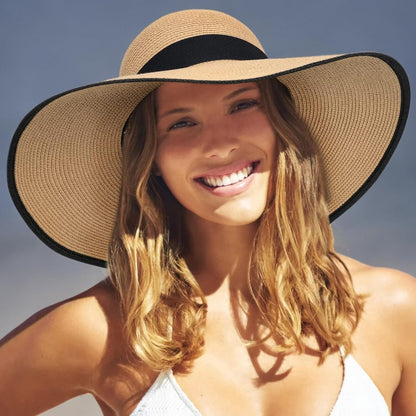 Womens Sun Straw Hat Wide Brim