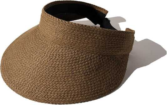 Sun Visor Hats for Women Wide Brim Straw Visors Womens